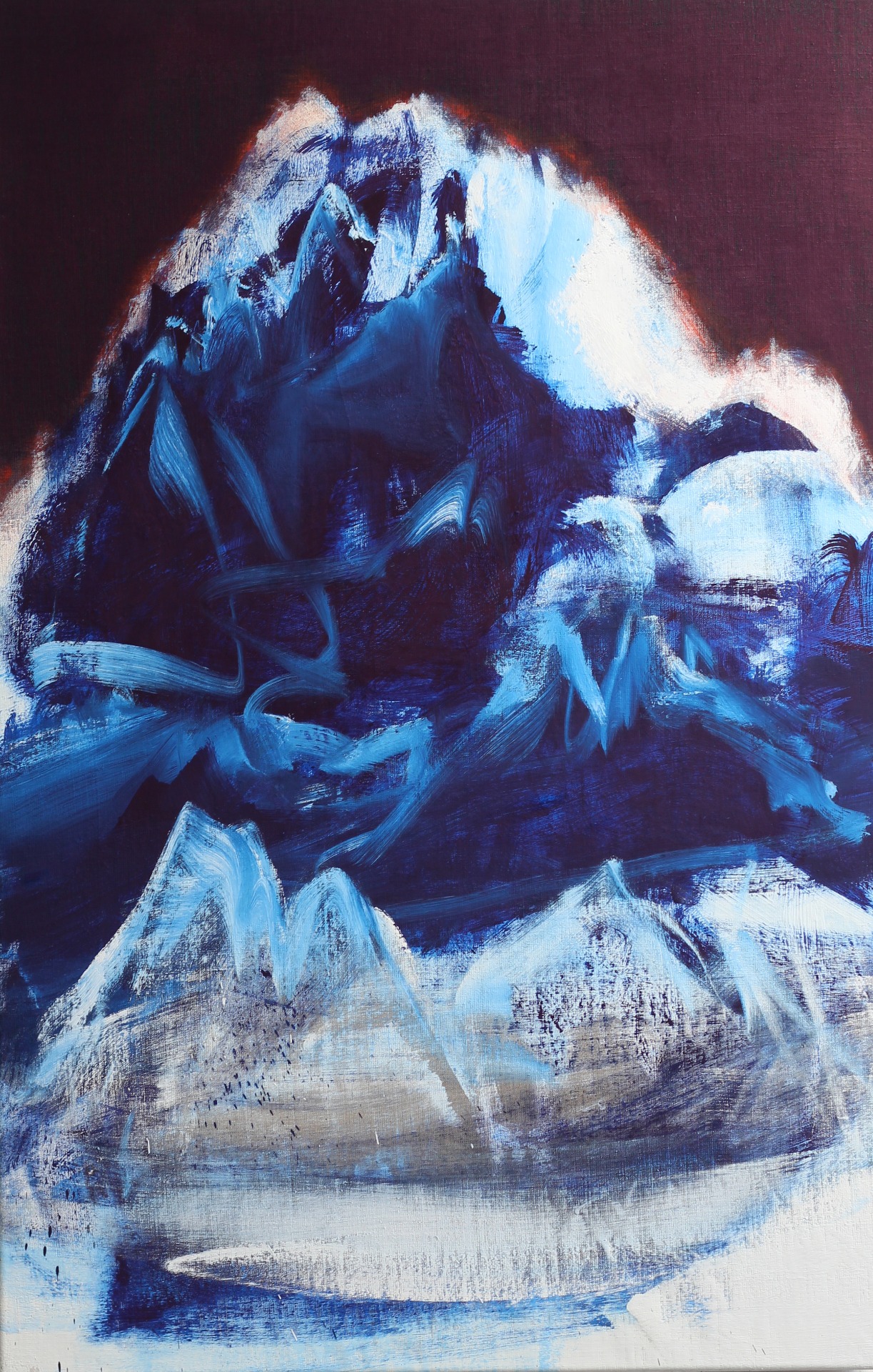 "Petite montagne bleue"  128x83 cm  2016 ®